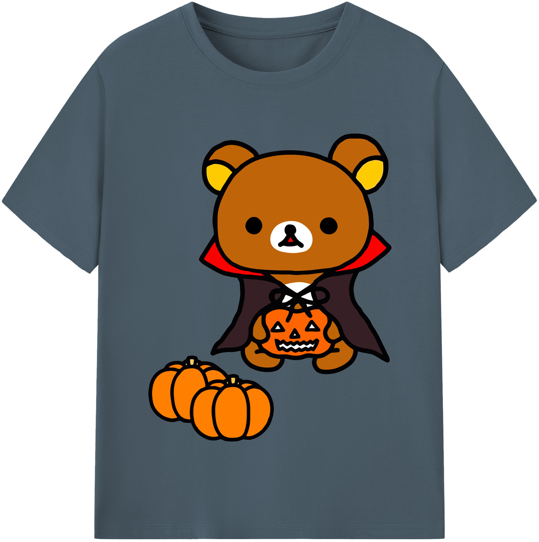（画像用） リラックマ リラックマ キイロイトリ Rilakkuma Korilakkuma Kiiroitori 綿100％半袖Tシャツ（フロントプリント）
